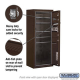 10 Door High Surface Mounted Mailbox with Parcel Locker in Bronze