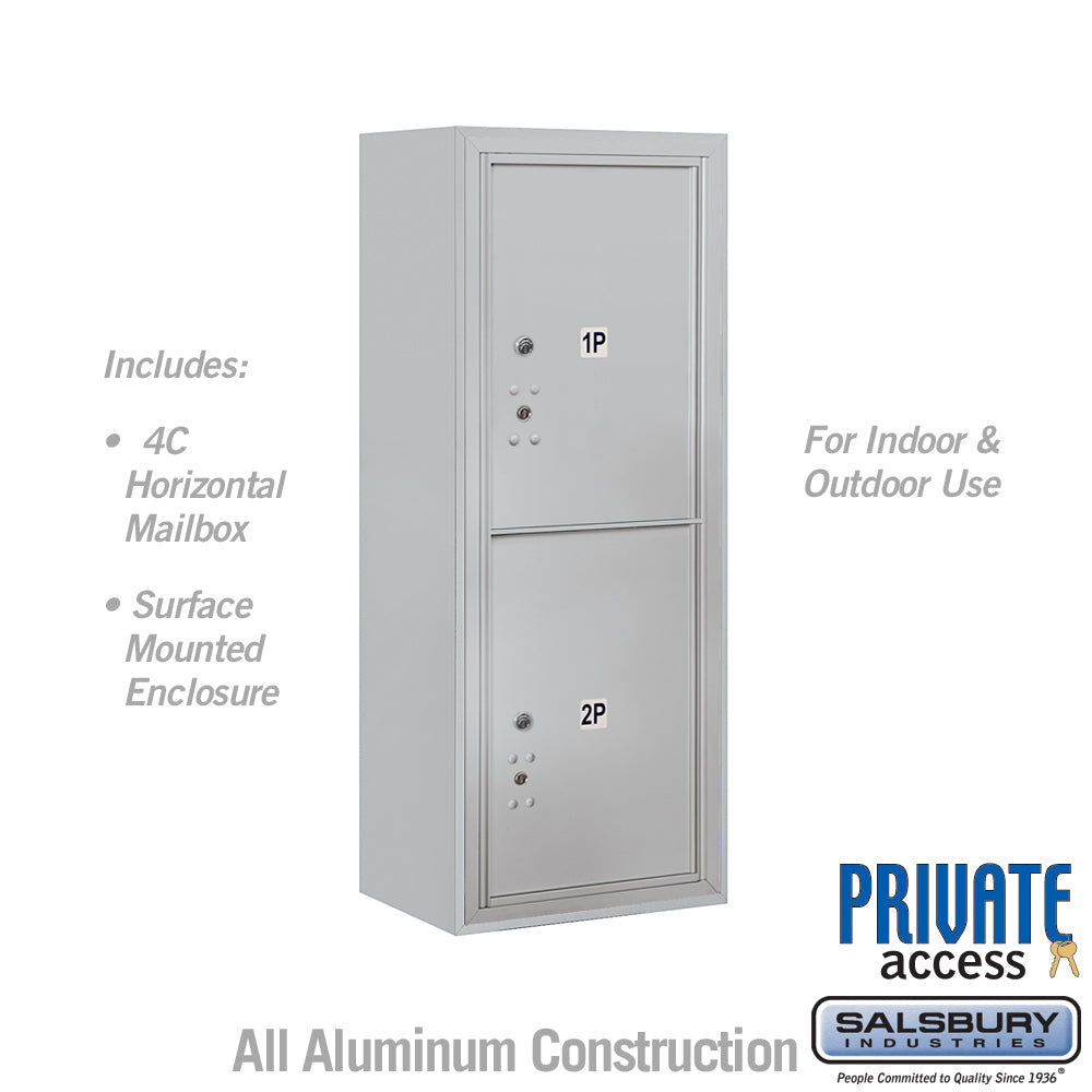 10 Door High Surface Mounted 4C Horizontal Parcel Locker with Private Access