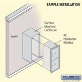 Surface Mounted 4C Horizontal Mailbox Unit - 10 Door High, Custom Color, Private Access