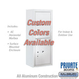 10-Door High Surface Mounted 4C Horizontal Mailbox with Parcel Locker in Black