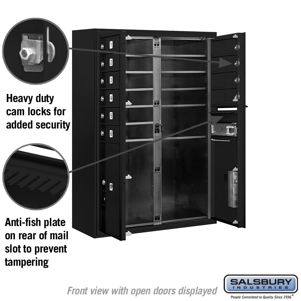 11 Door High Surface Mounted 4C Horizontal Mailbox with Parcel Lockers and USPS Access