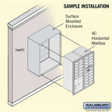 11 Door High Surface Mounted 4C Horizontal Mailbox with Parcel Locker and USPS Access