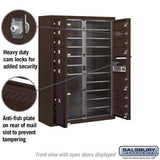 11 Door High Surface Mounted Mailbox with Parcel Locker in Bronze