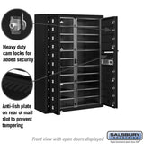11 Door High Surface Mounted 4C Horizontal Mailbox with 20 Doors in Black with Private Access