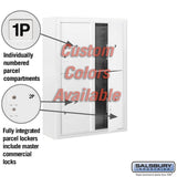 Surface Mounted 4C Horizontal Mailbox Unit with Parcel Locker - Double Column - Private Access