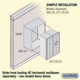 Surface Mounted Enclosure for Double Column Mailbox - Black