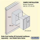 Surface Mounted Enclosure for Double Column Mailboxes - Bronze