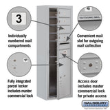 11 Door High Surface Mounted 4C Horizontal Mailbox with Parcel Locker and Private Access