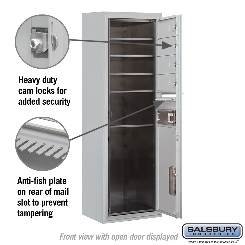 11 Door High Surface Mounted 4C Horizontal Mailbox with Parcel Locker and Private Access