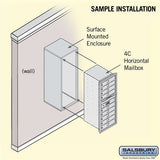 11 Door High Surface Mounted 4C Horizontal Mailbox with USPS Access
