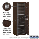 11-Door High Surface Mounted Bronze Mailbox with USPS Access
