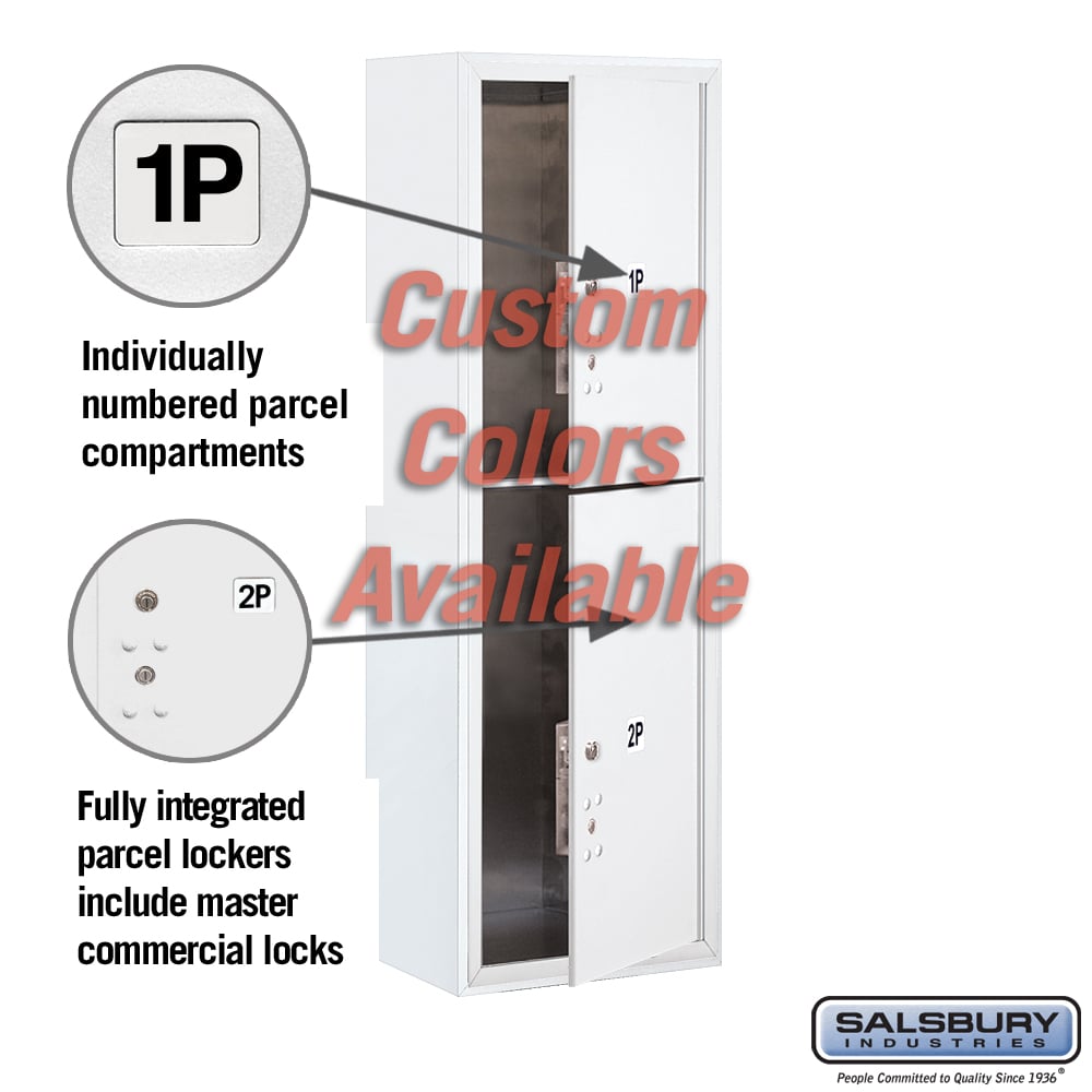 Surface Mounted 4C Horizontal Mailbox Unit - 11 Door High - Single Column - Custom Color - Front Loading - Private Access
