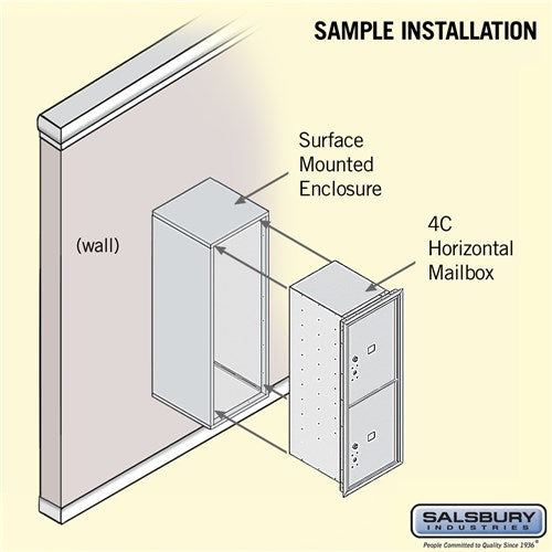 11-Door High Surface Mounted Parcel Locker with 2 Parcel Lockers in Bronze