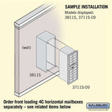 Surface Mounted Enclosure for Single Column Mailbox Unit - Aluminum