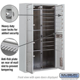 Salsbury Surface-Mounted 4C Horizontal Mailbox Unit, Maximum Height, Single Column, Black, Front Loading, USPS Access