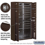 Maximum Height Surface Mounted 4C Horizontal Mailbox with Parcel Lockers in Bronze