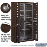 Maximum Height Surface Mounted 4C Horizontal Mailbox with Parcel Lockers in Bronze