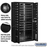 Maximum Height Surface Mounted 4C Horizontal Mailbox with 20 Doors and 2 Parcel Lockers in Black