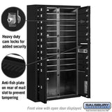 Maximum Height Surface Mounted 4C Horizontal Mailbox with 20 Doors and 2 Parcel Lockers in Black