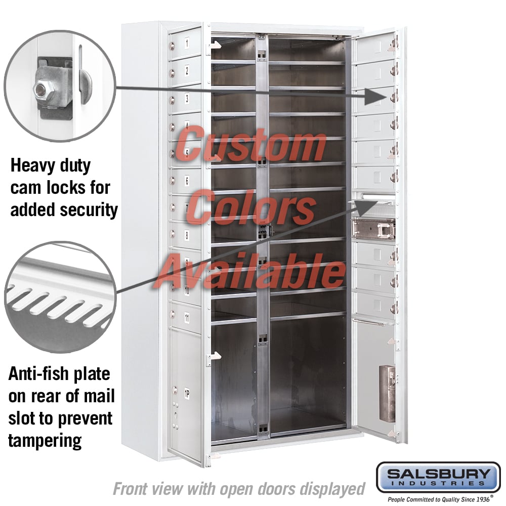 Surface Mounted 4C Horizontal Mailbox Unit with Customizable Options