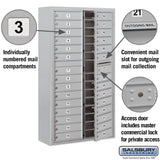 Maximum Height Surface Mounted 4C Horizontal Mailbox with 29 Doors in Aluminum