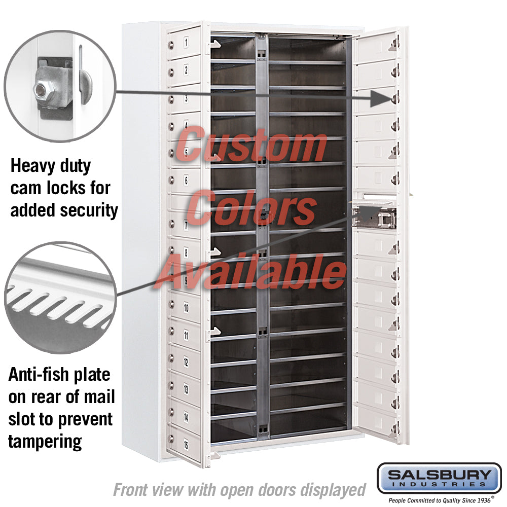 Surface Mounted 4C Horizontal Mailbox Unit with 29 MB1 Doors, Custom Color, Front Loading, Private Access