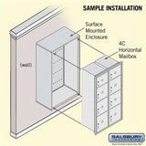 Maximum Height Surface Mounted Parcel Locker with 8 Compartments in Black