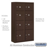 Salsbury 3700 Series 8-Parcel Locker, Recessed Mount, USPS STD-4C Approved