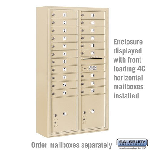 Surface Mounted Enclosure for 3716 Double Column Unit - Sandstone