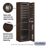 Maximum Height Surface Mounted 4C Horizontal Mailbox with Parcel Lockers in Bronze