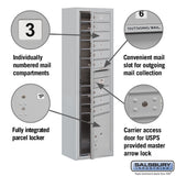 Salsbury 3800 Horizontal Series 9-Compartment Surface Mount Mailbox, 4C Front-Load