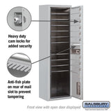 Salsbury 3800 Horizontal Series 9-Compartment Surface Mount Mailbox, Single Column