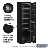 Maximum Height Surface Mounted 4C Horizontal Mailbox with 9 Doors and Parcel Locker in Black