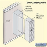 Maximum Height Surface Mounted 4C Horizontal Mailbox with 14 Doors for Private Access