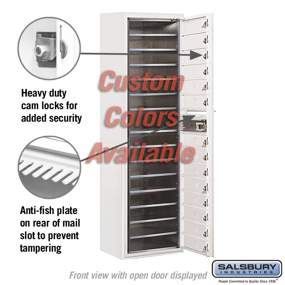 Surface Mounted 4C Horizontal Mailbox Unit with 14 MB1 Doors, Custom Color, Front Loading, Private Access