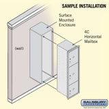 Surface Mounted 4C Parcel Locker with Custom Colors and Secure Access