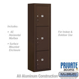 Maximum Height Surface Mounted 4C Horizontal Parcel Locker with 8 Compartments in Bronze