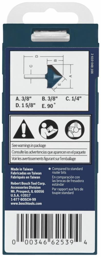 Bosch 3/8-in Carbide-tipped V-groove and Scoring Router Bit