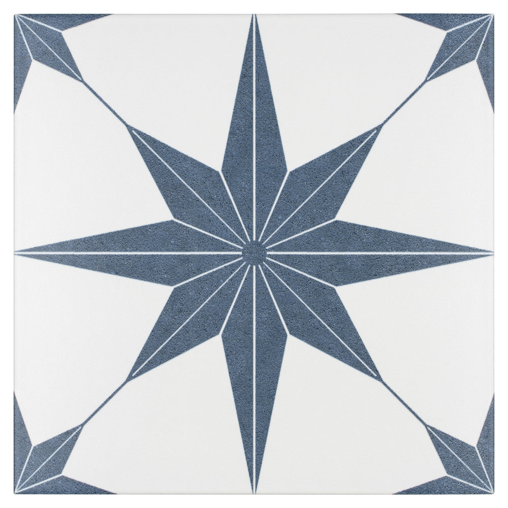 Merola Tile Stella Azul 9-3/4 in. x 9-3/4 in. Porcelain Floor and Wall Tile (10.88 sq. ft./Case)