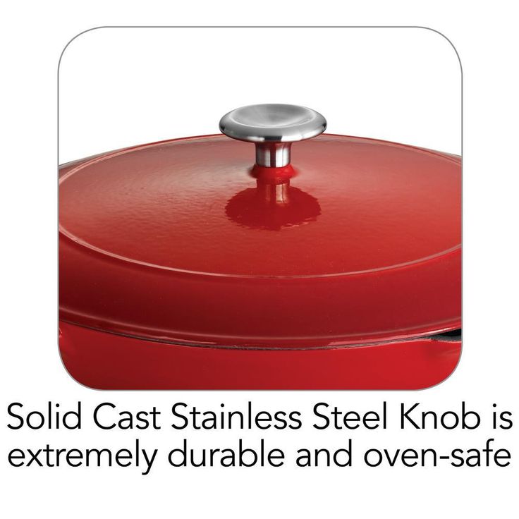 Gourmet 12 in. Porcelain-Enameled Cast Iron Skillet in Gradated Red with Lid