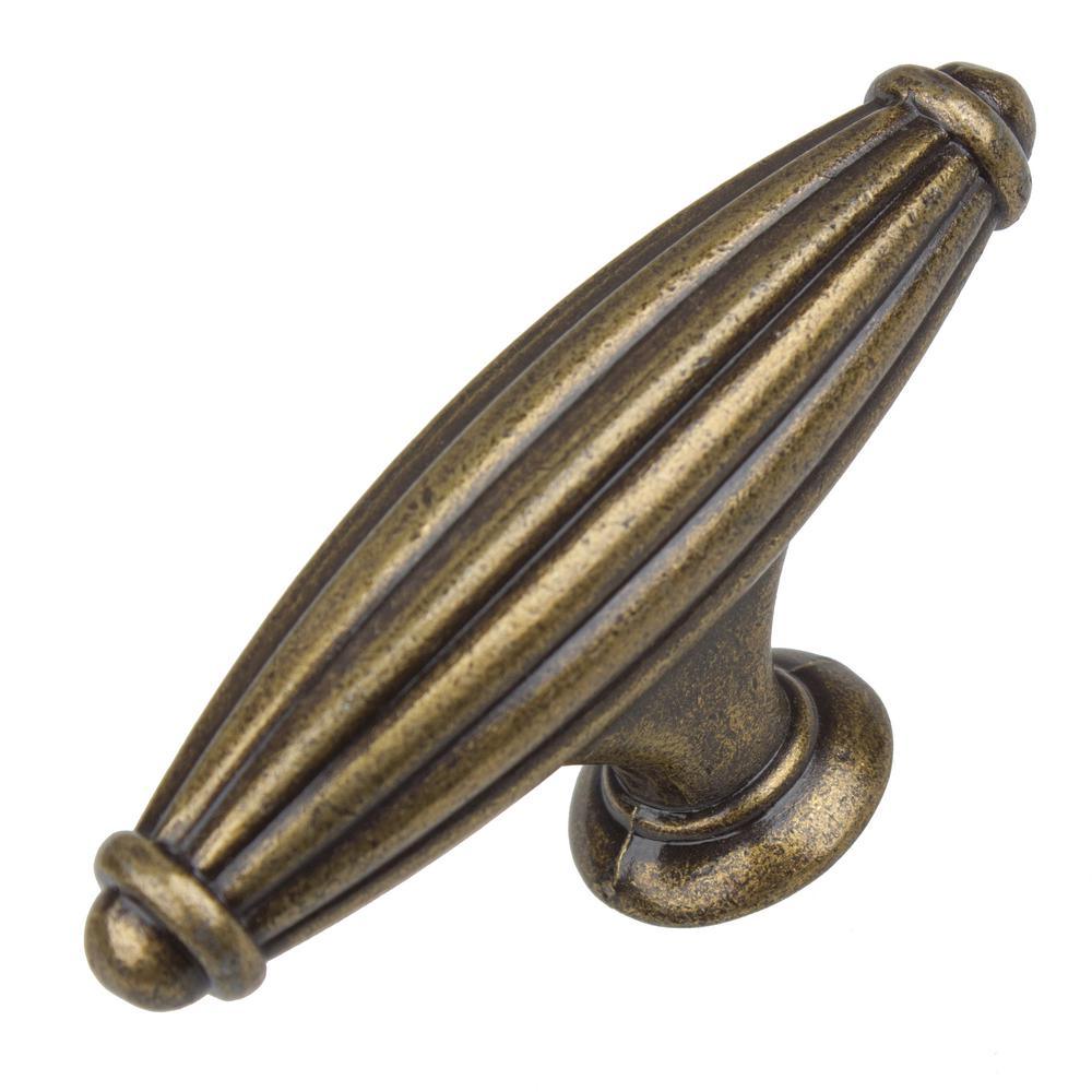 2-1/2 in. Satin Nickel Fluted Cabinet Drawer Knobs (10-Pack) - Super Arbor