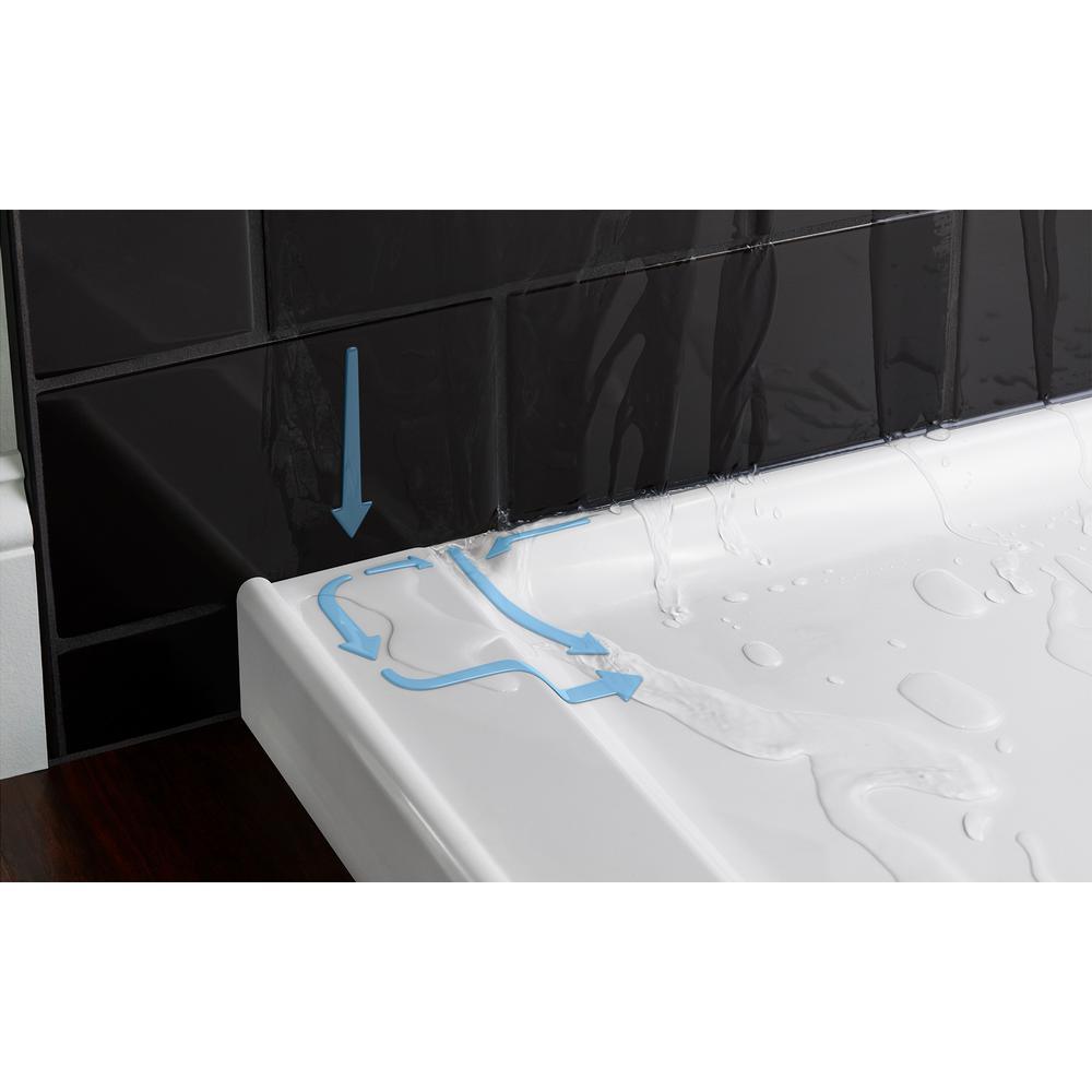 60 in. x 34 in. Single-Threshold Shower Base with Center Drain in White - Super Arbor
