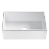 Bradstreet II Farmhouse/Apron-Front Fireclay 30 in. Single Bowl Kitchen Sink in Crisp White - Super Arbor