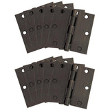 3-1/2 in. Square Corner Satin Nickel Door Hinge Value Pack (10 per Pack) - Super Arbor