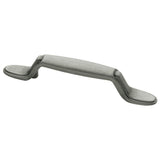 Decorative 3 in. (76mm) Center-to-Center Satin Nickel Spoon Foot Drawer Pull (10-Pack) - Super Arbor