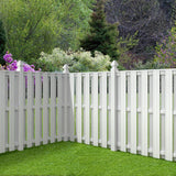Palatine 6 ft. H x 6 ft. W White Vinyl Shadowbox Fence Panel - Unassembled - Super Arbor