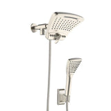 6-spray 8 in. High Pressure Dual Shower Head and Handheld Shower Head with Body spray in Brushed-Nickel