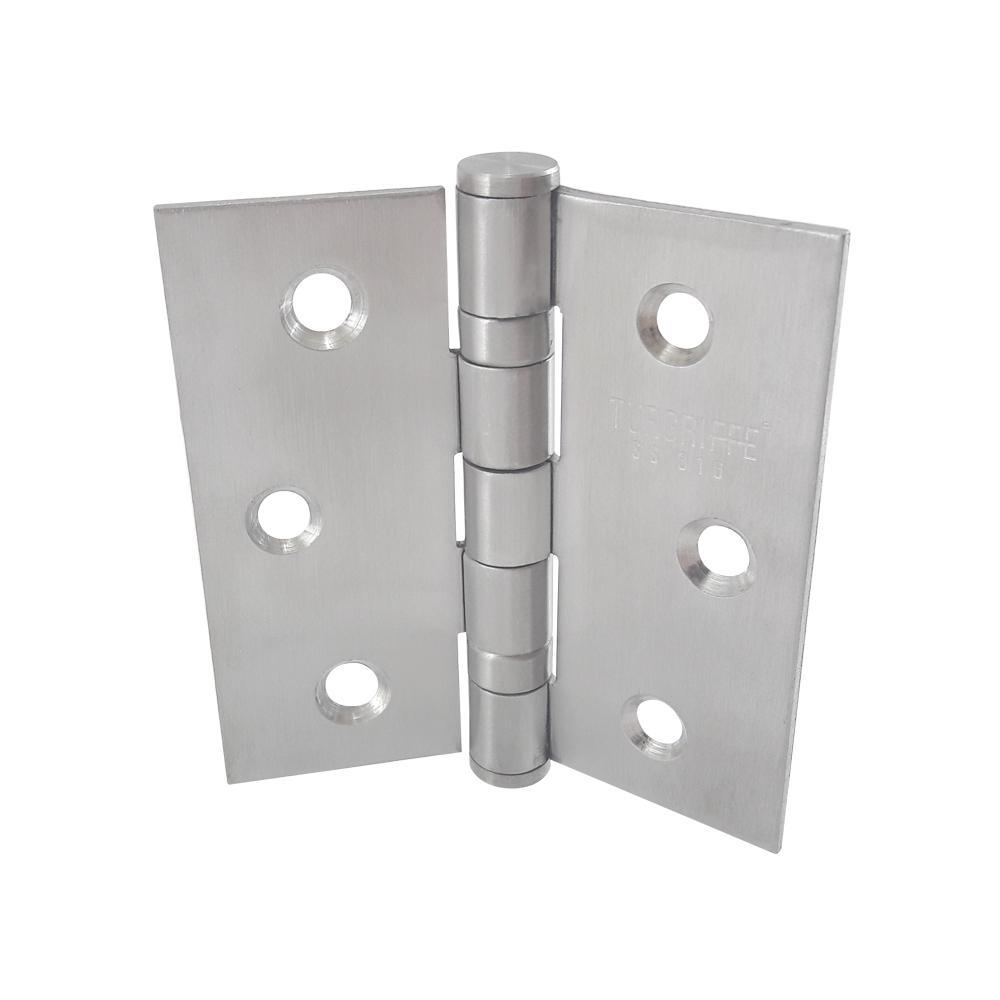3-1/2 in. x 3-1/2 in. Stainless Steel Full Mortise Hinge with Ball Bearings - Super Arbor
