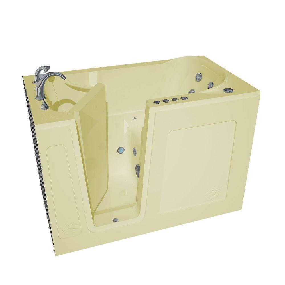 Nova Heated 5 ft. Walk-In Air and Whirlpool Jetted Tub in White with Chrome Trim - Super Arbor