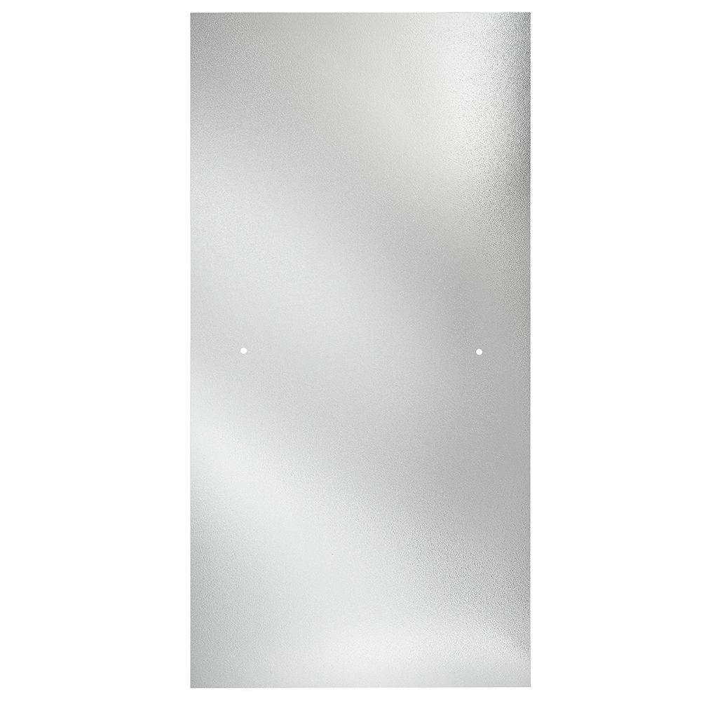 60 in. x 56-3/8 in. Framed Sliding Bathtub Door Kit in Silver with Pebbled Glass - Super Arbor